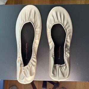 FREE w/purchase M Rescue Flats Silver ballet purse office vegan leather 8 9 M